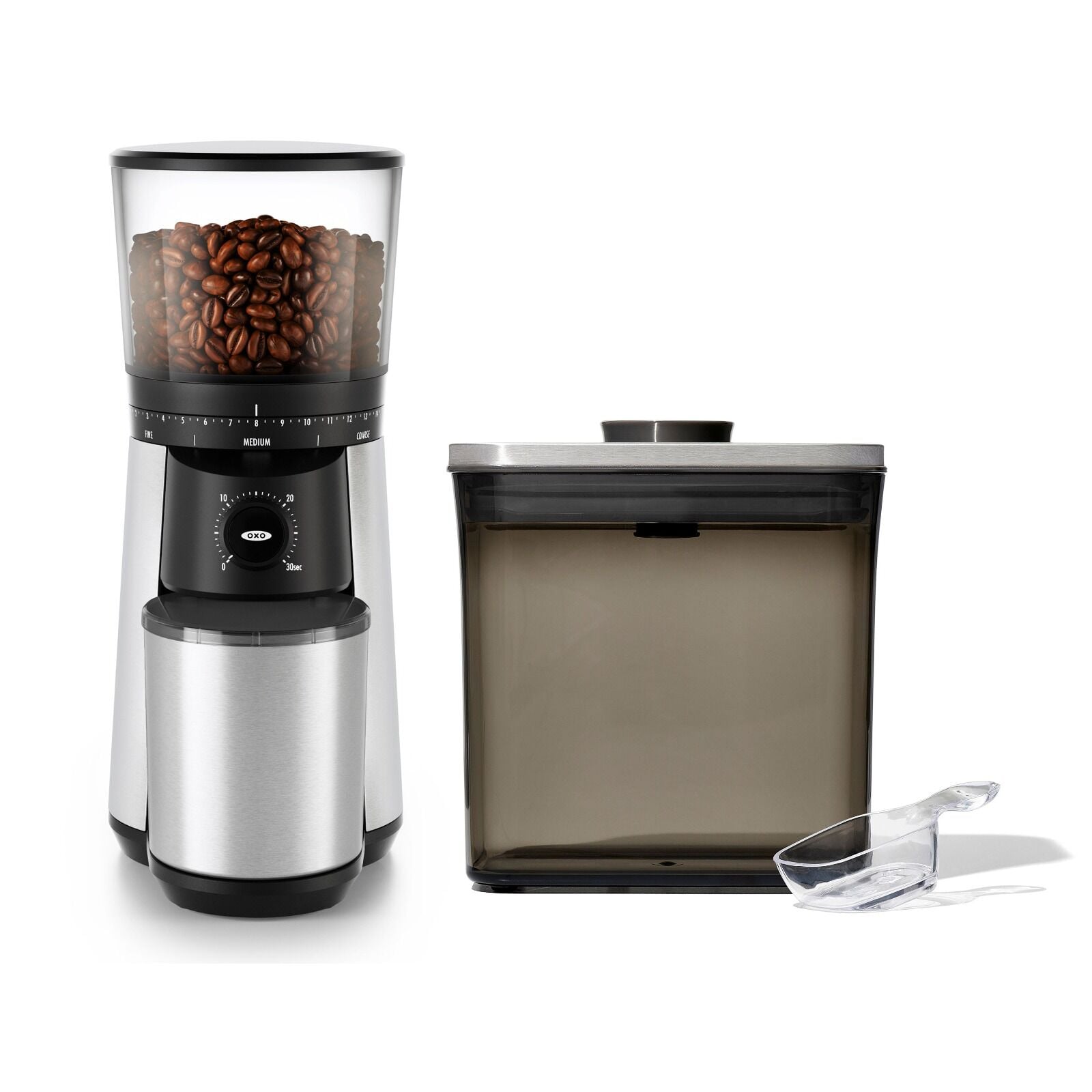 conical-burr-coffee-grinder-and-steel-coffee-pop-container-1-7-qt-with-scoop-bundle-y7 11409800.jpg