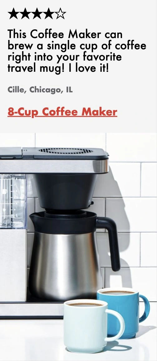 8-Cup Coffee Maker customer testimonial